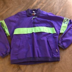Vintage purple and green windbreaker